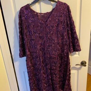 Deep purple evening dress